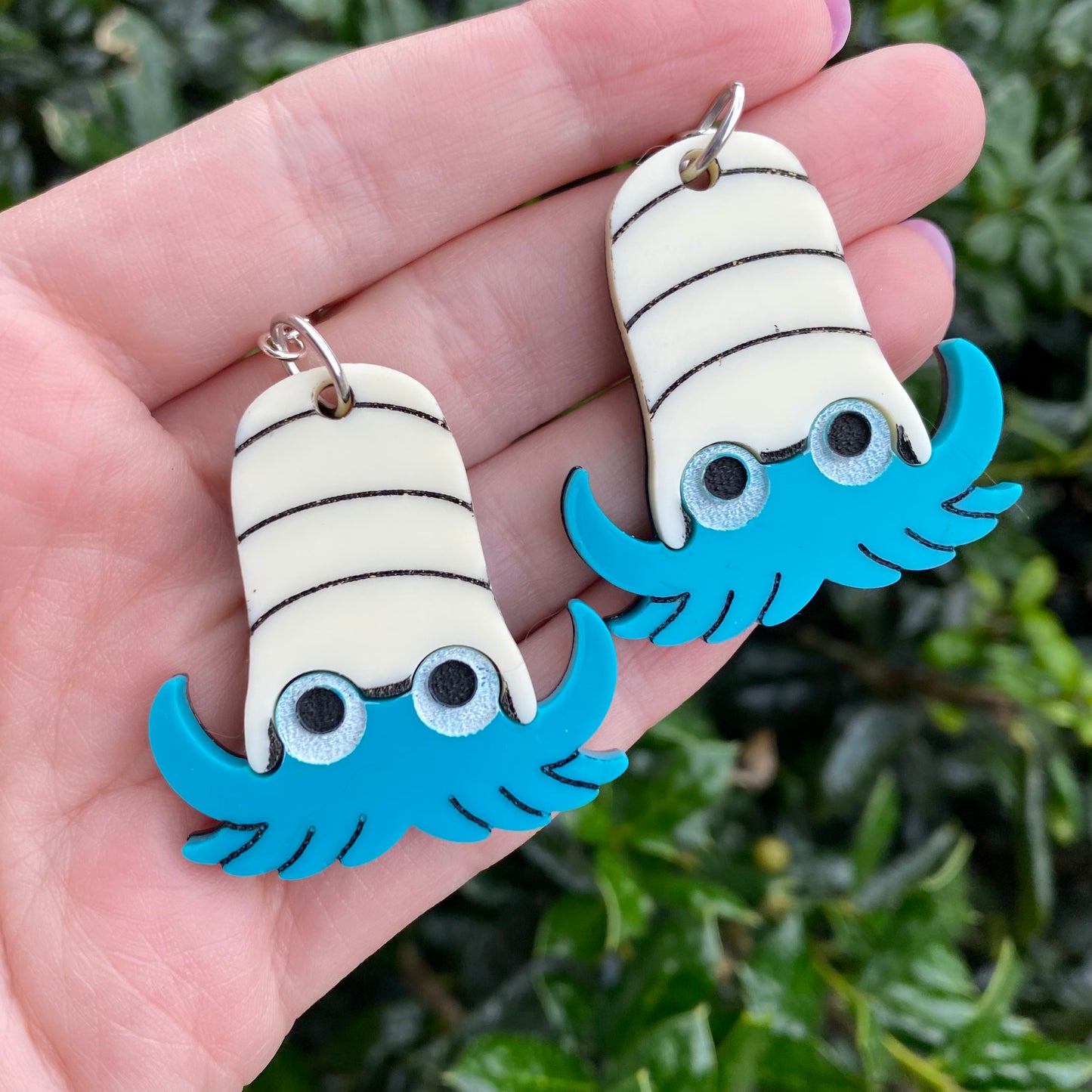Omanyte Acrylic Earrings