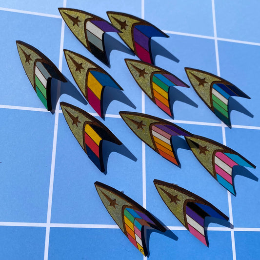 Delta Pride Wood Pins