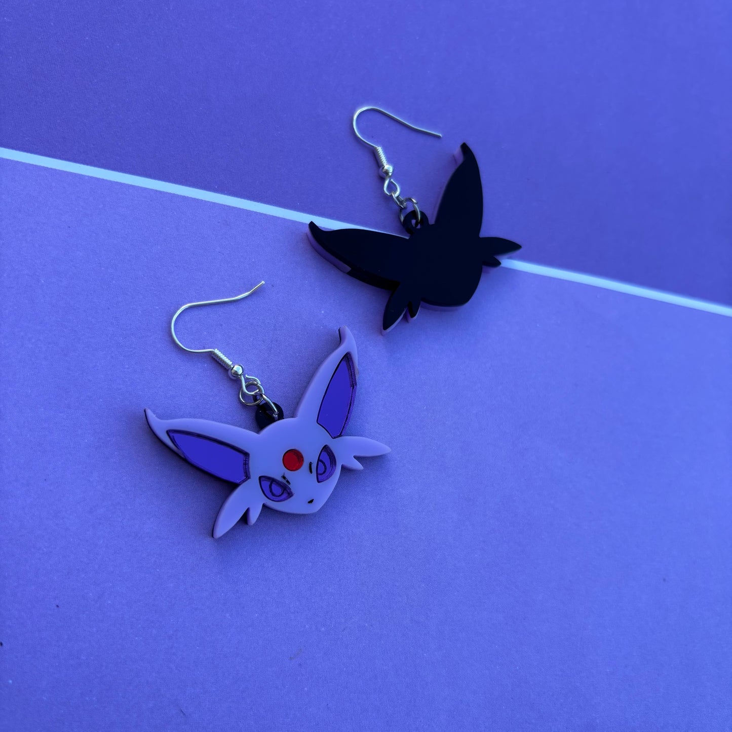 Espeon Head Acrylic Earrings