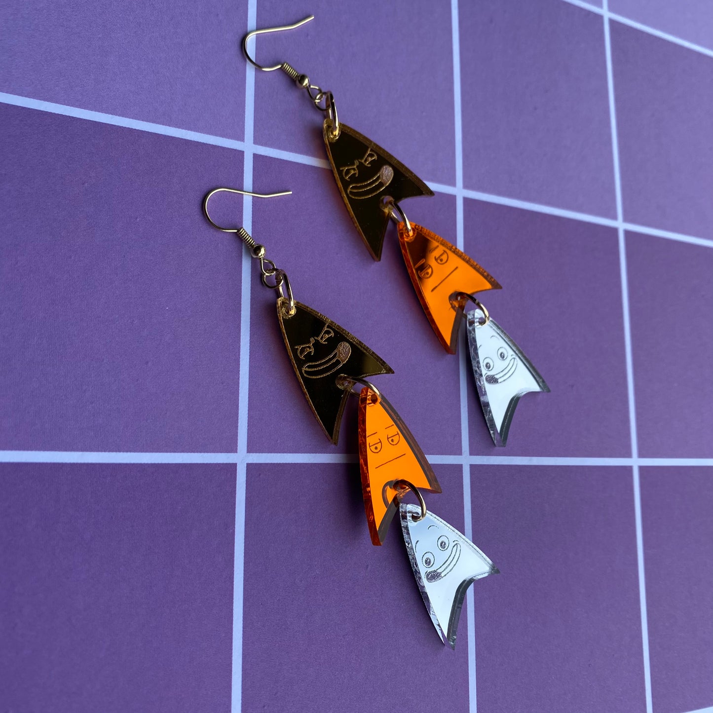 Badgey, Logicy, and Goodgey Acrylic Earrings