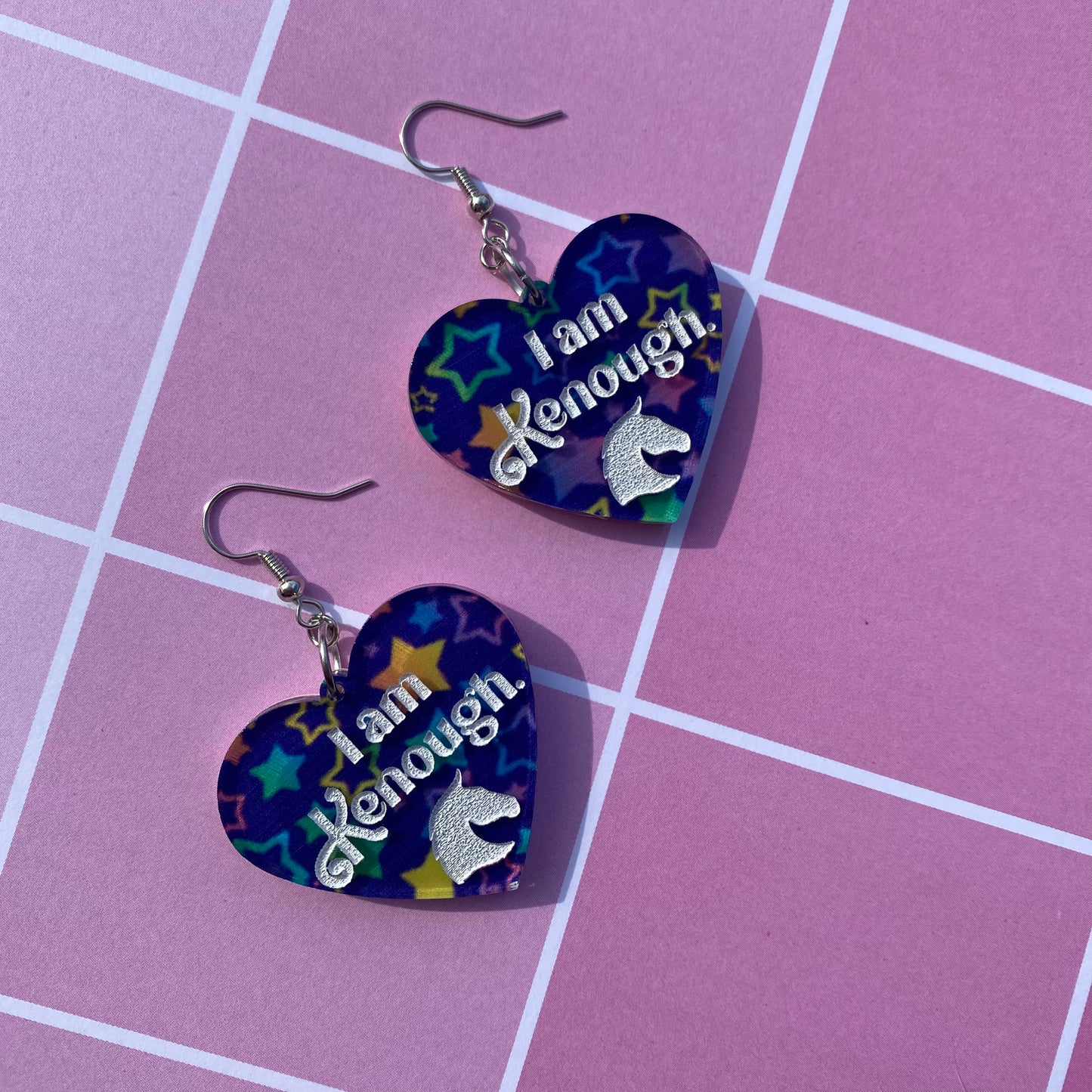 I am Kenough Star Acrylic Earrings