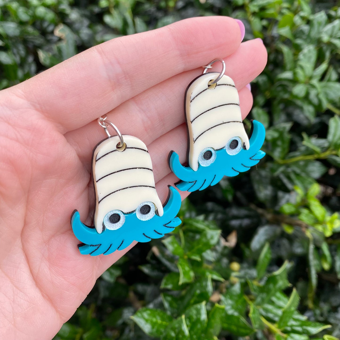 Omanyte Acrylic Earrings