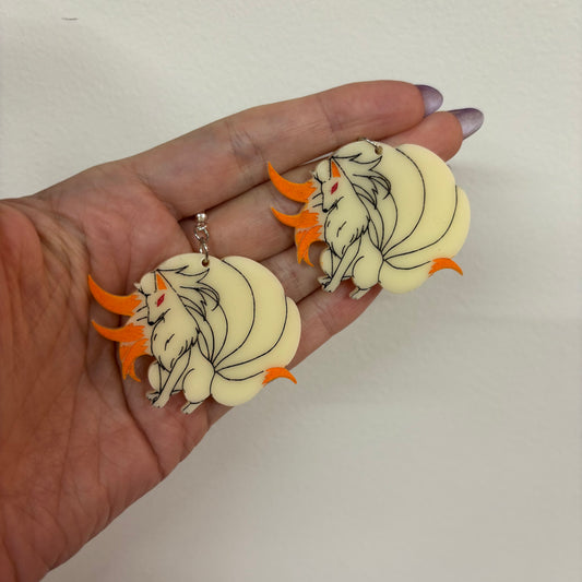 Ninetales Acrylic Earrings