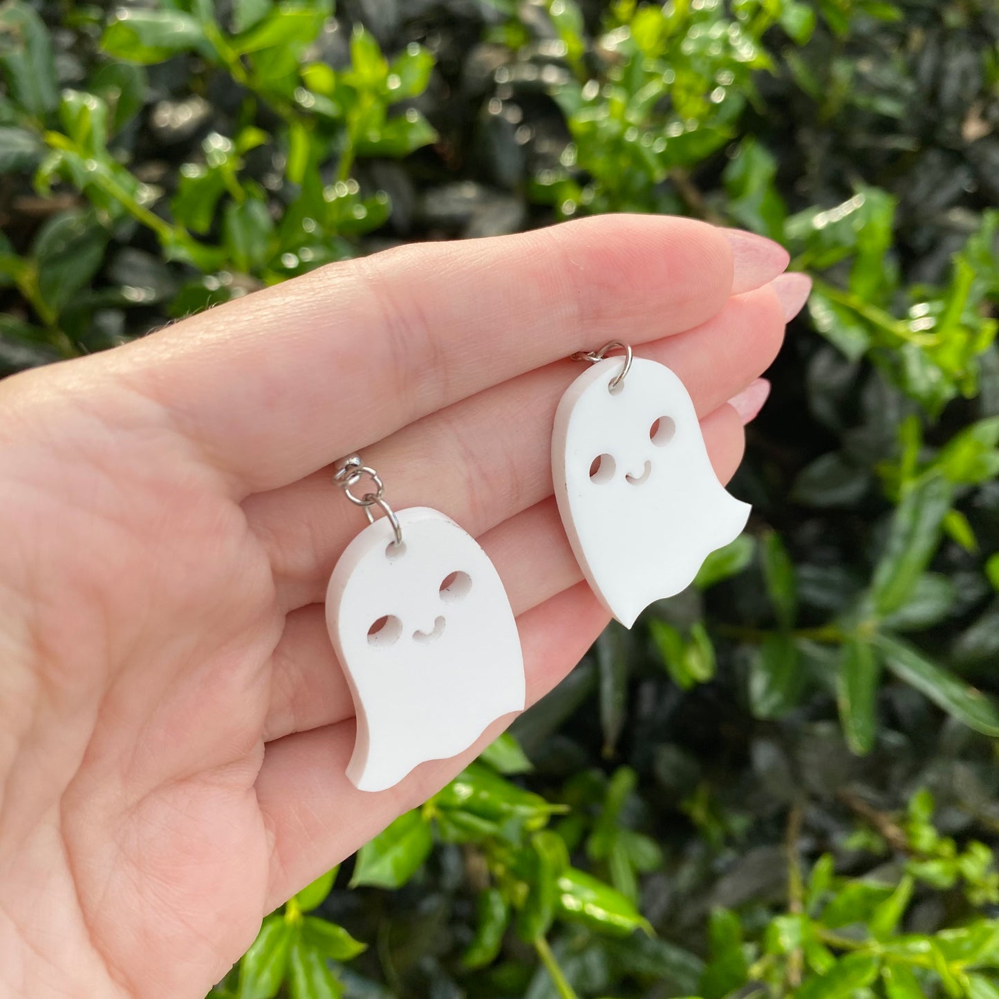 Smiley Ghosts Acrylic Earrings