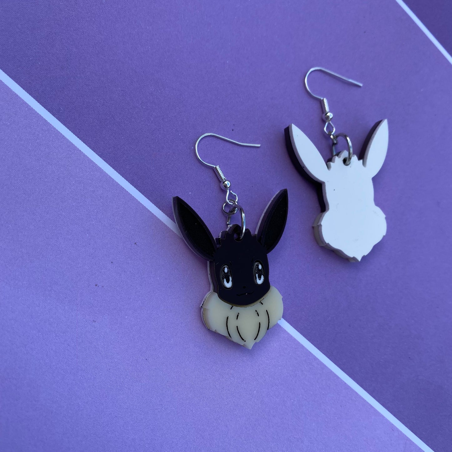 Eevee Chocolate Acrylic Earrings