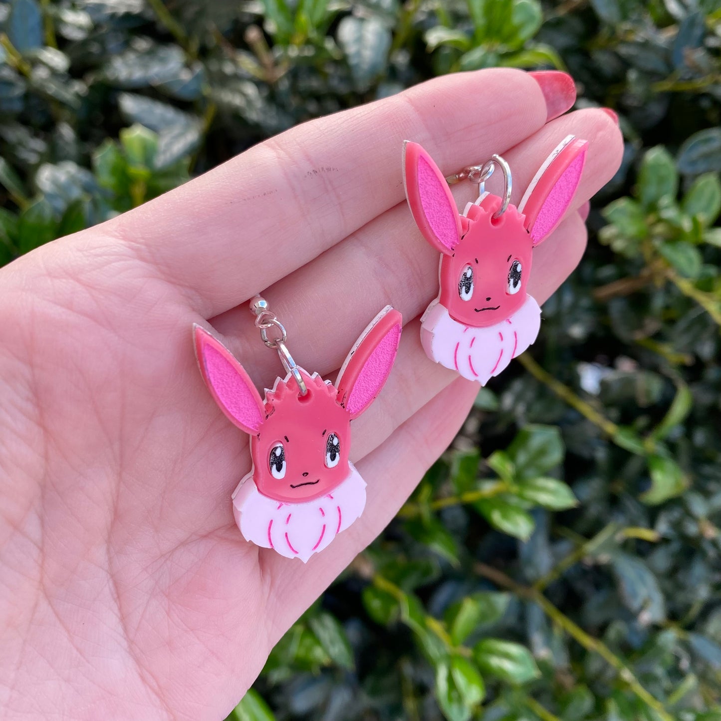 Eevee Strawberry Acrylic Earrings