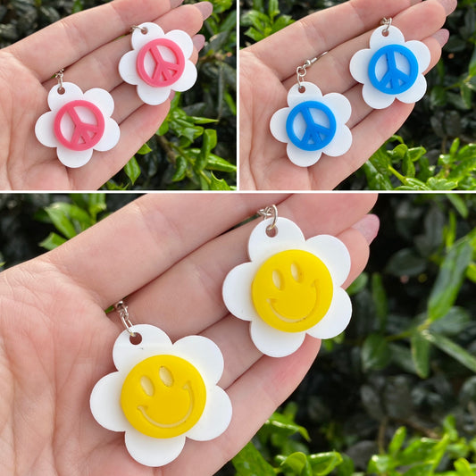 Flower Power Trio Acrylic Earrings