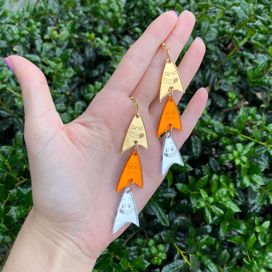 Badgey, Logicy, and Goodgey Acrylic Earrings