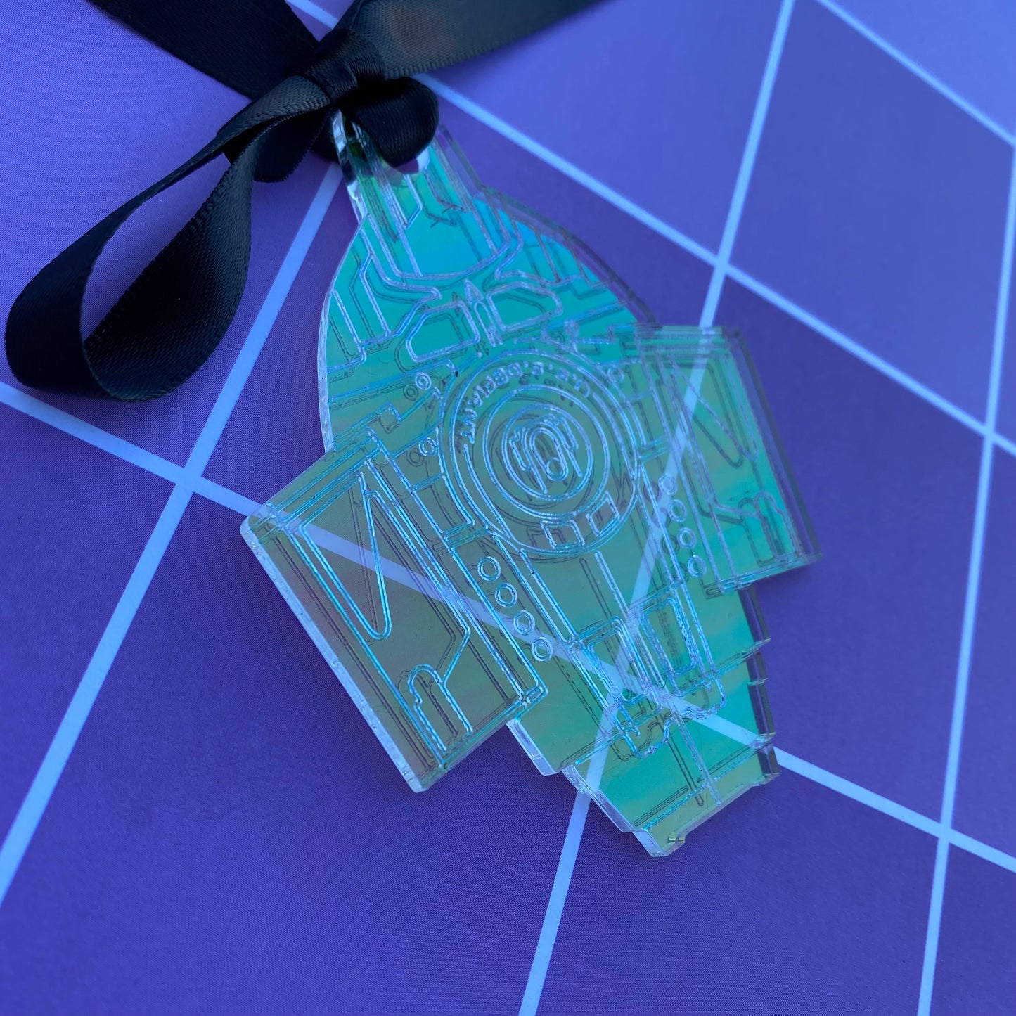 Defiant Iridescent Acrylic Ornament