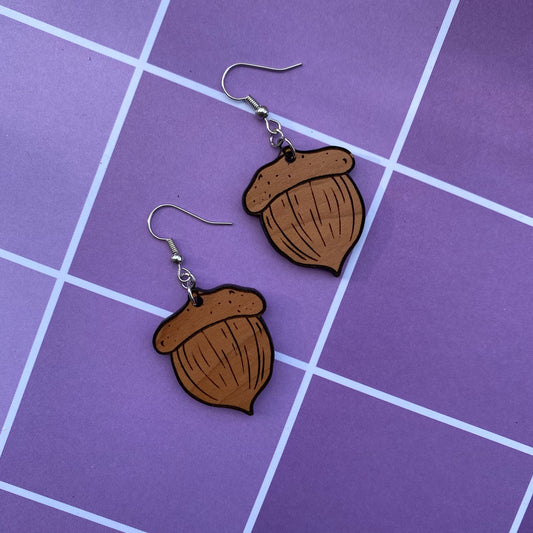 Acorn Wooden Earrings