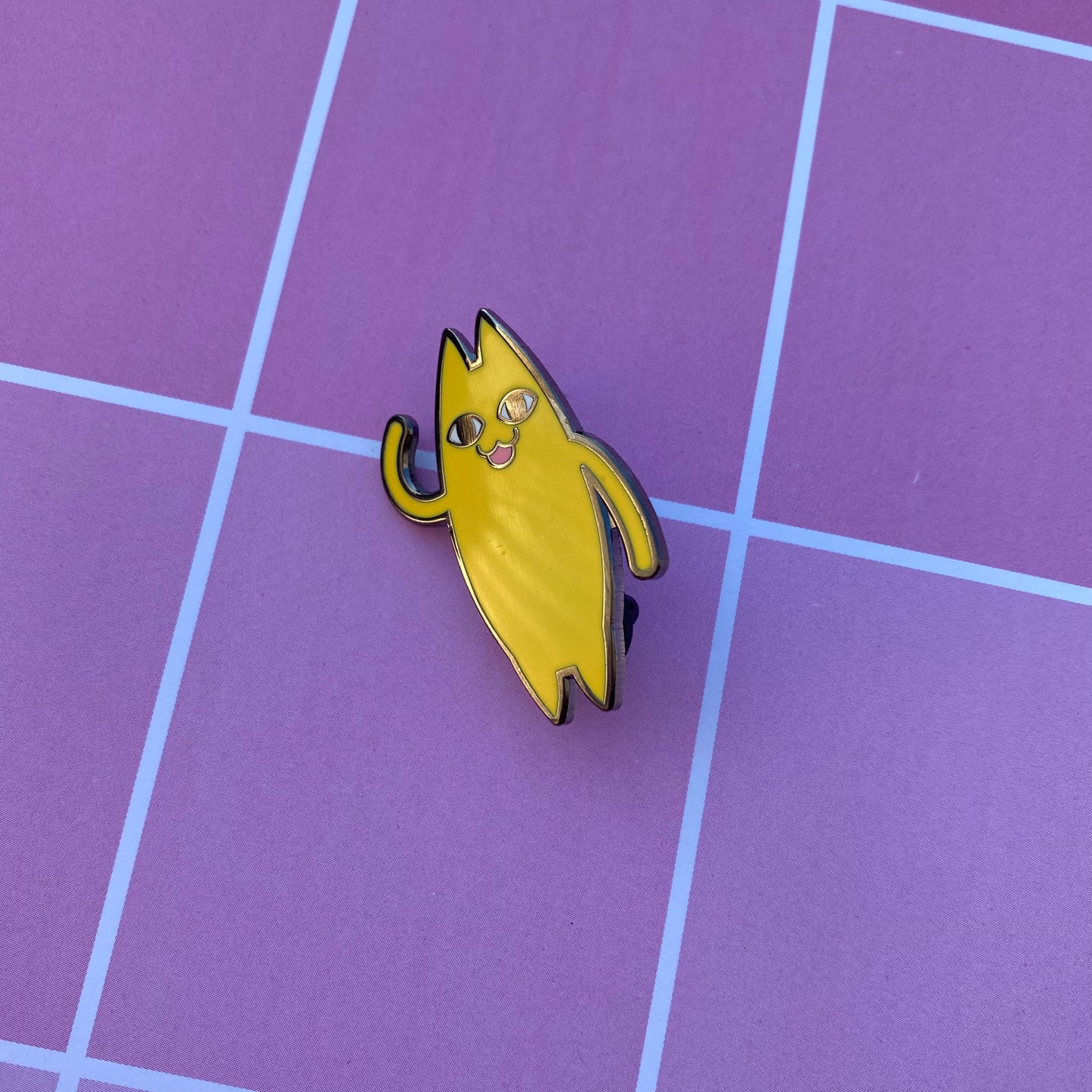 Yellow Father Cat Enamel Pin