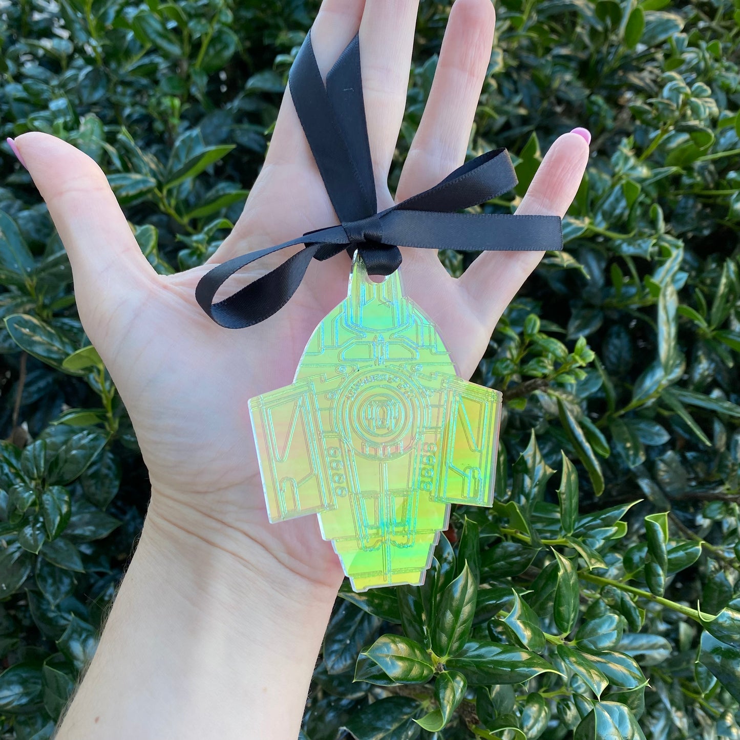 Defiant Iridescent Acrylic Ornament