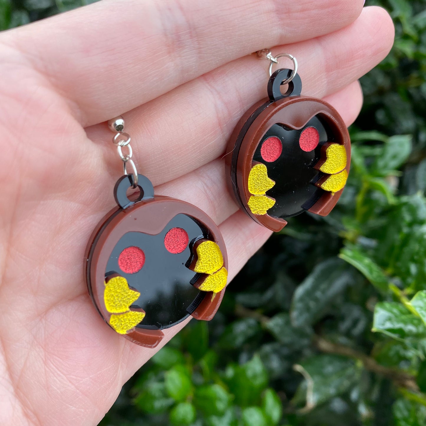 Kabuto Double Sided Acrylic Earrings