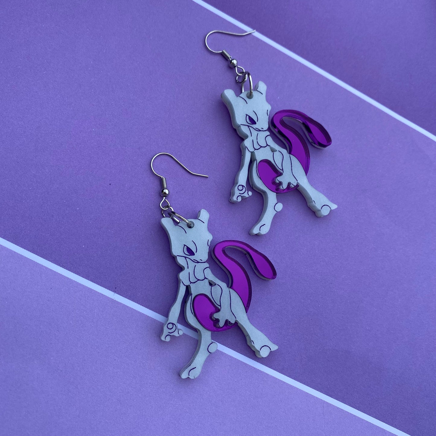 Mewtwo Acrylic Earrings