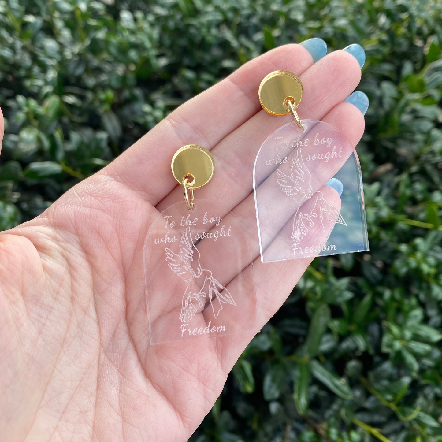 AOT For The Boy Who Sought Freedom Clear Acrylic Earrings
