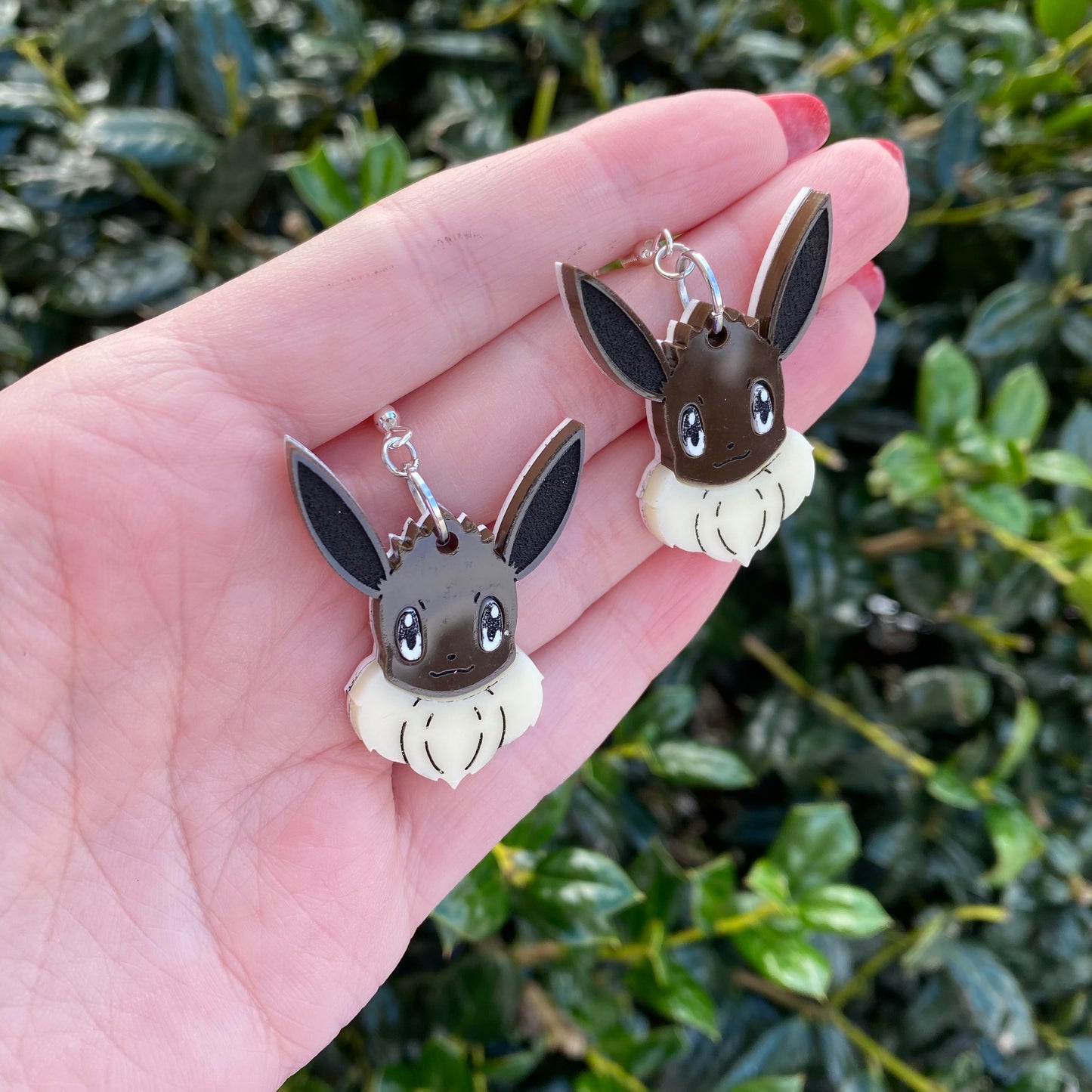 Eevee Chocolate Acrylic Earrings