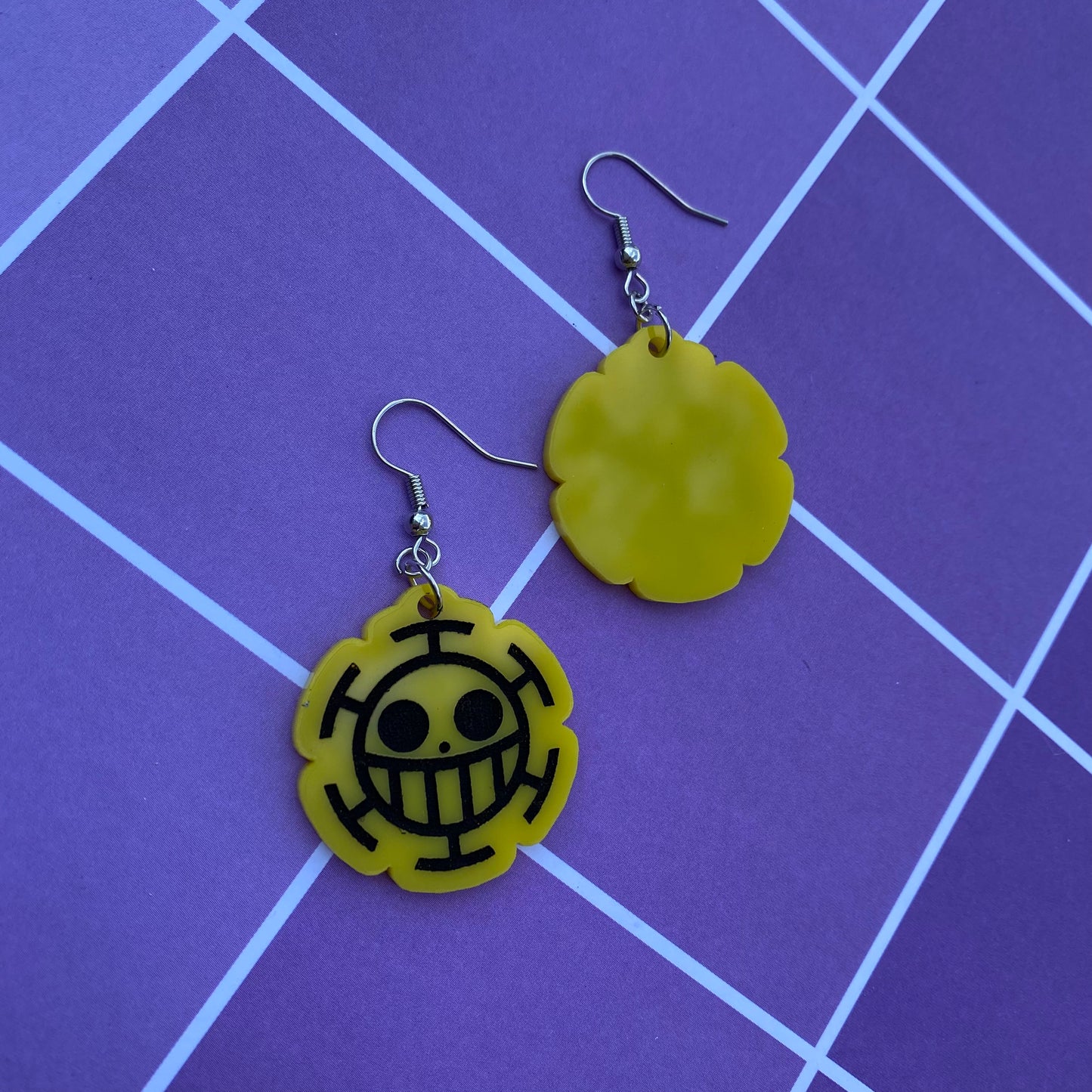 Law Yellow Acrylic Earrings