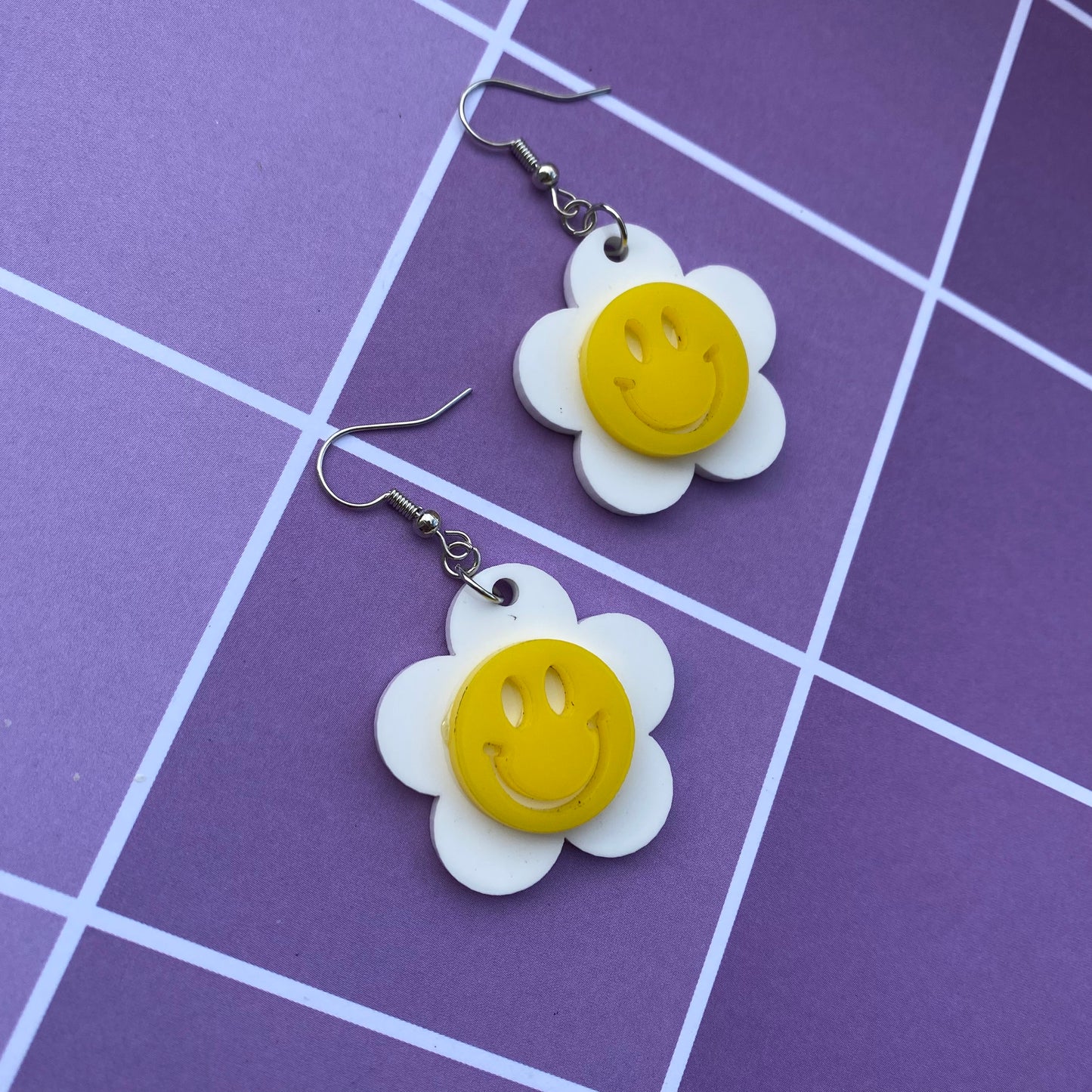 Flower Power Trio Acrylic Earrings