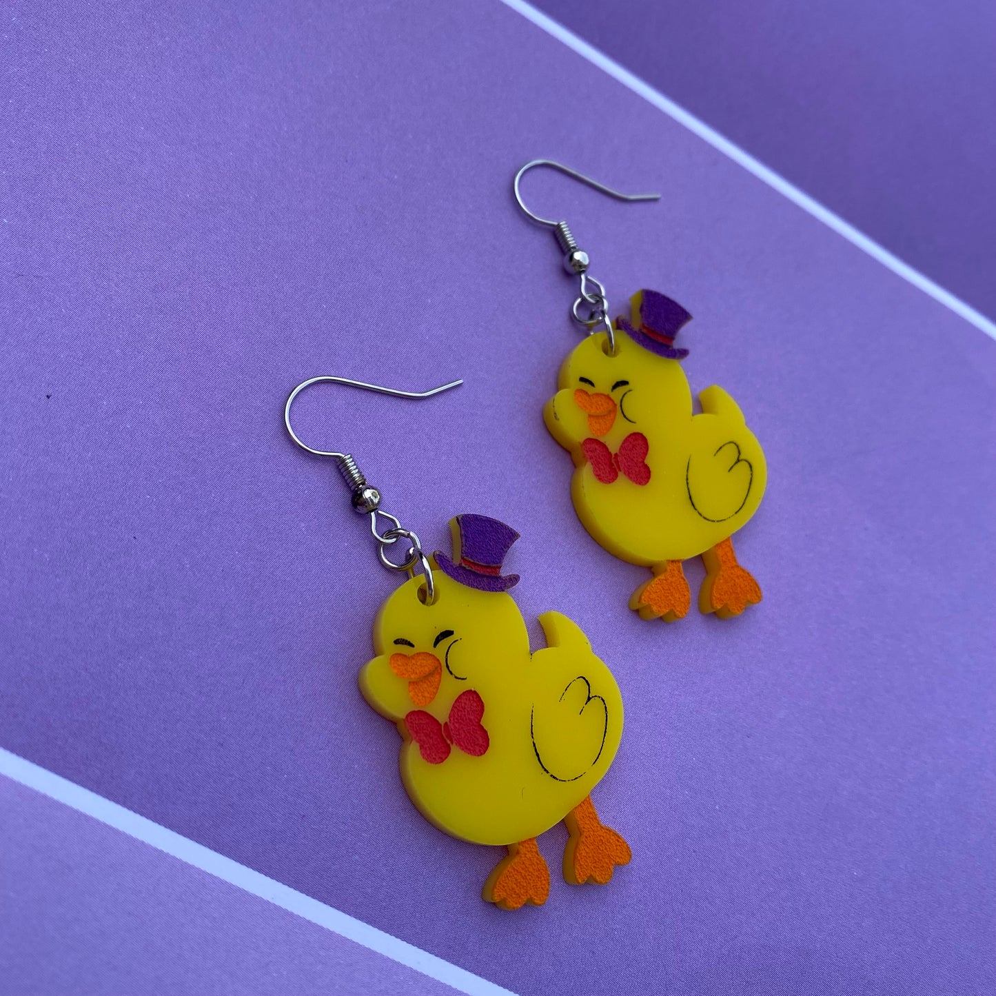 Hazbin Rubber Duck Acrylic Earrings