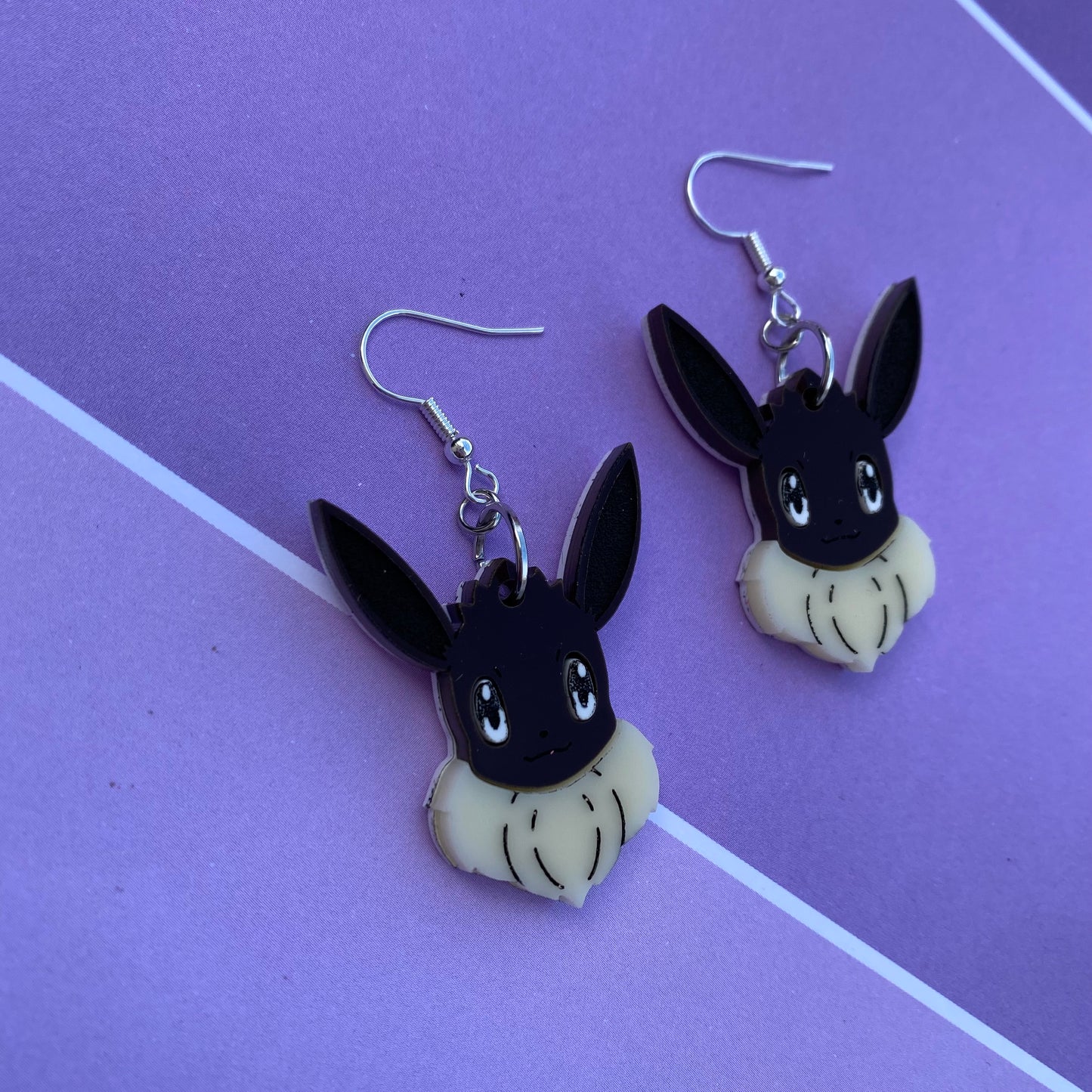 Eevee Chocolate Acrylic Earrings