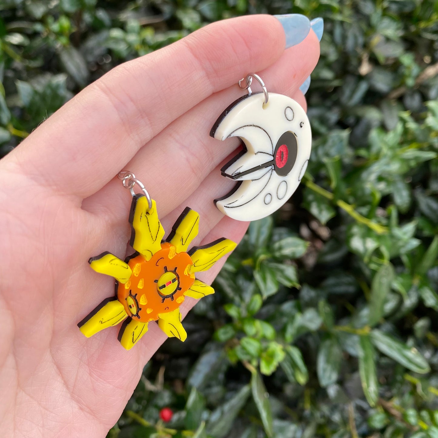 Solrock and Lunatone Acrylic Earrings