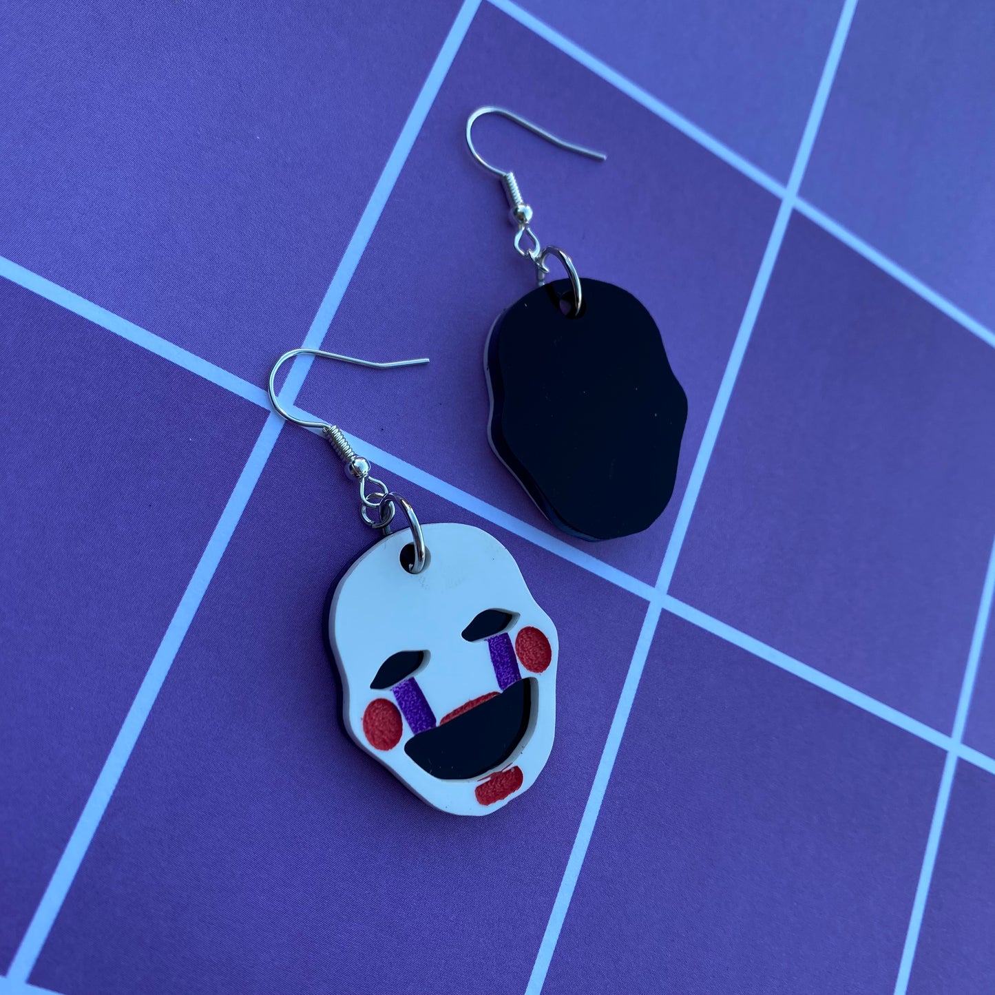 Puppet Mask Acrylic Earrings