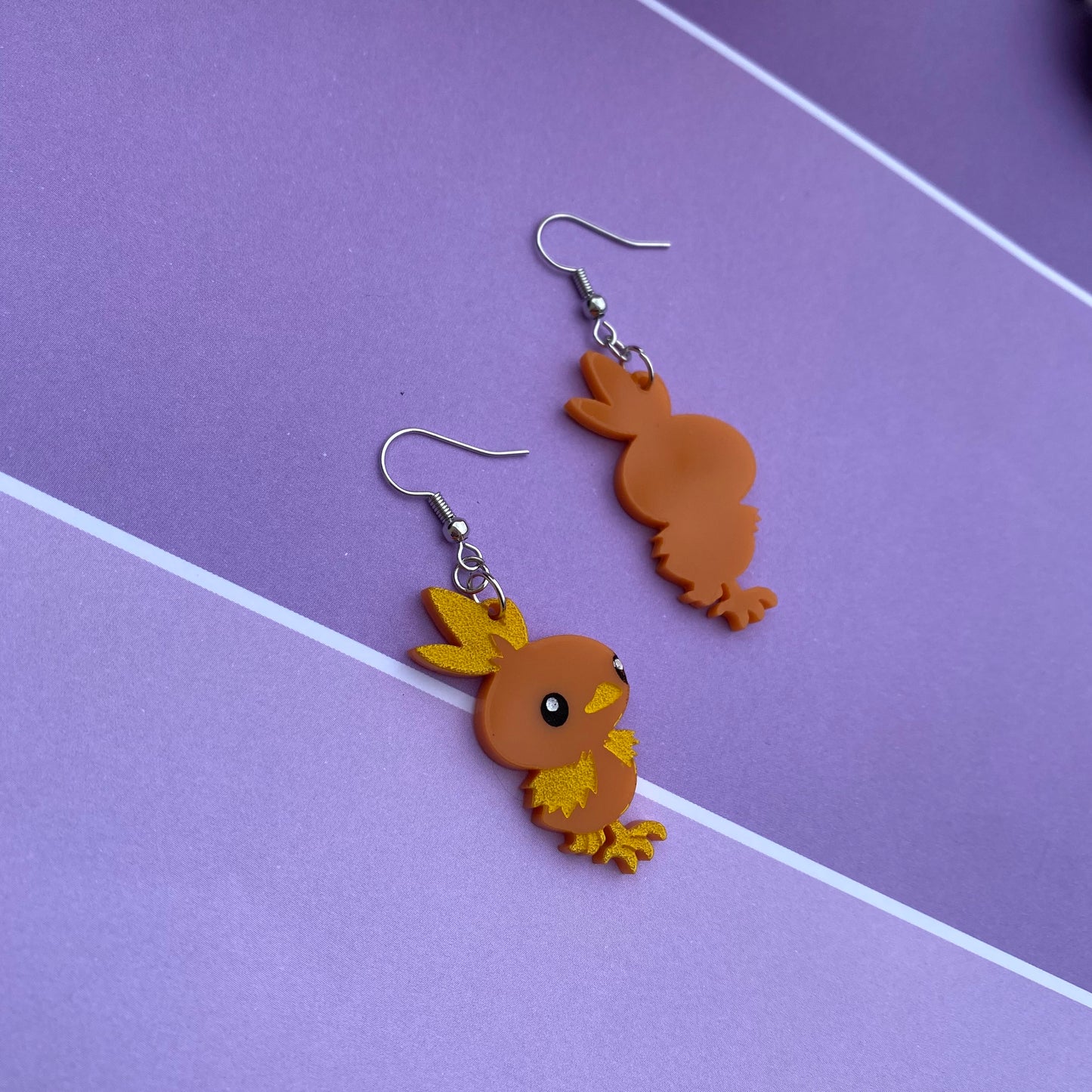 Torchic Acrylic Earrings