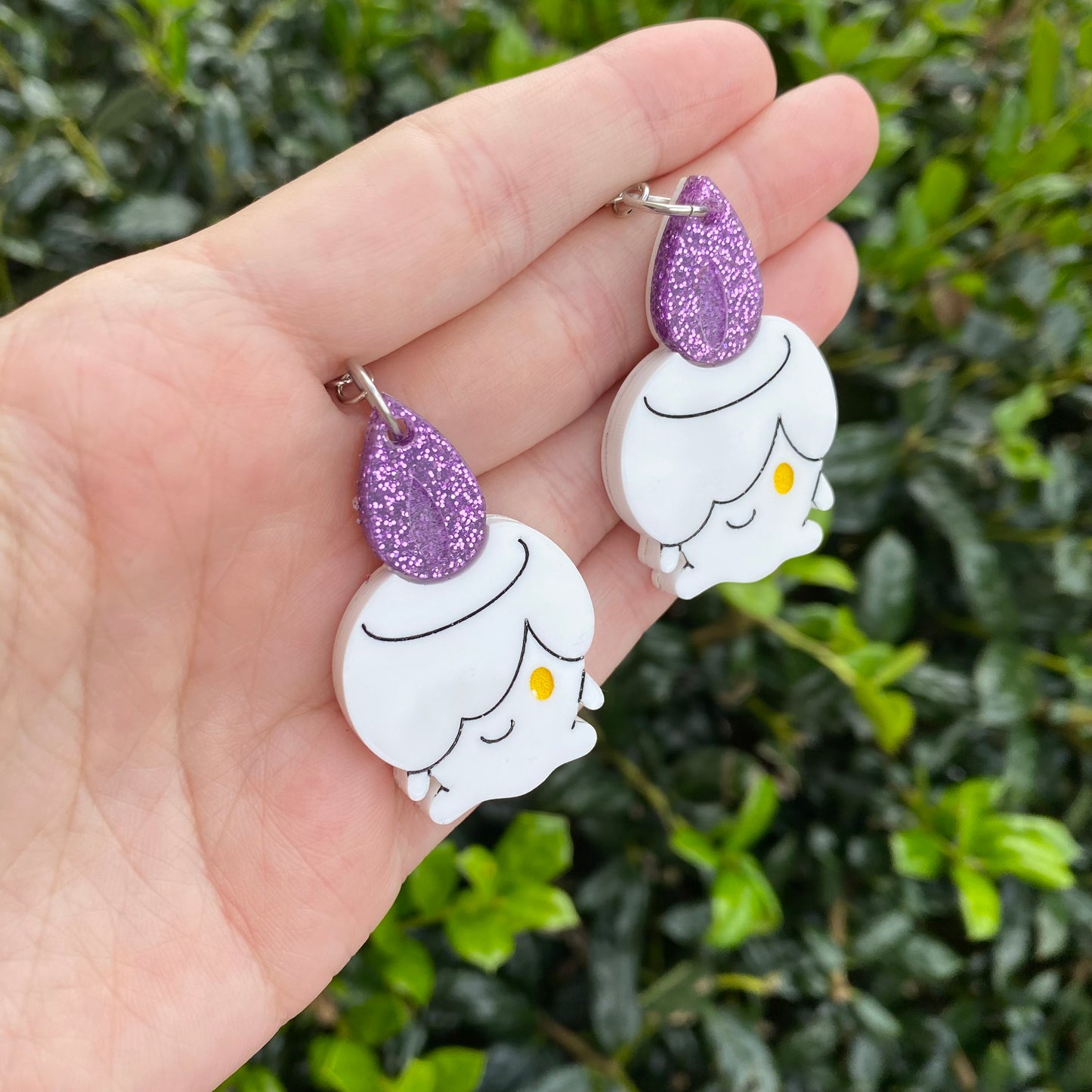 Litwick Glitter Flame Acrylic Earrings