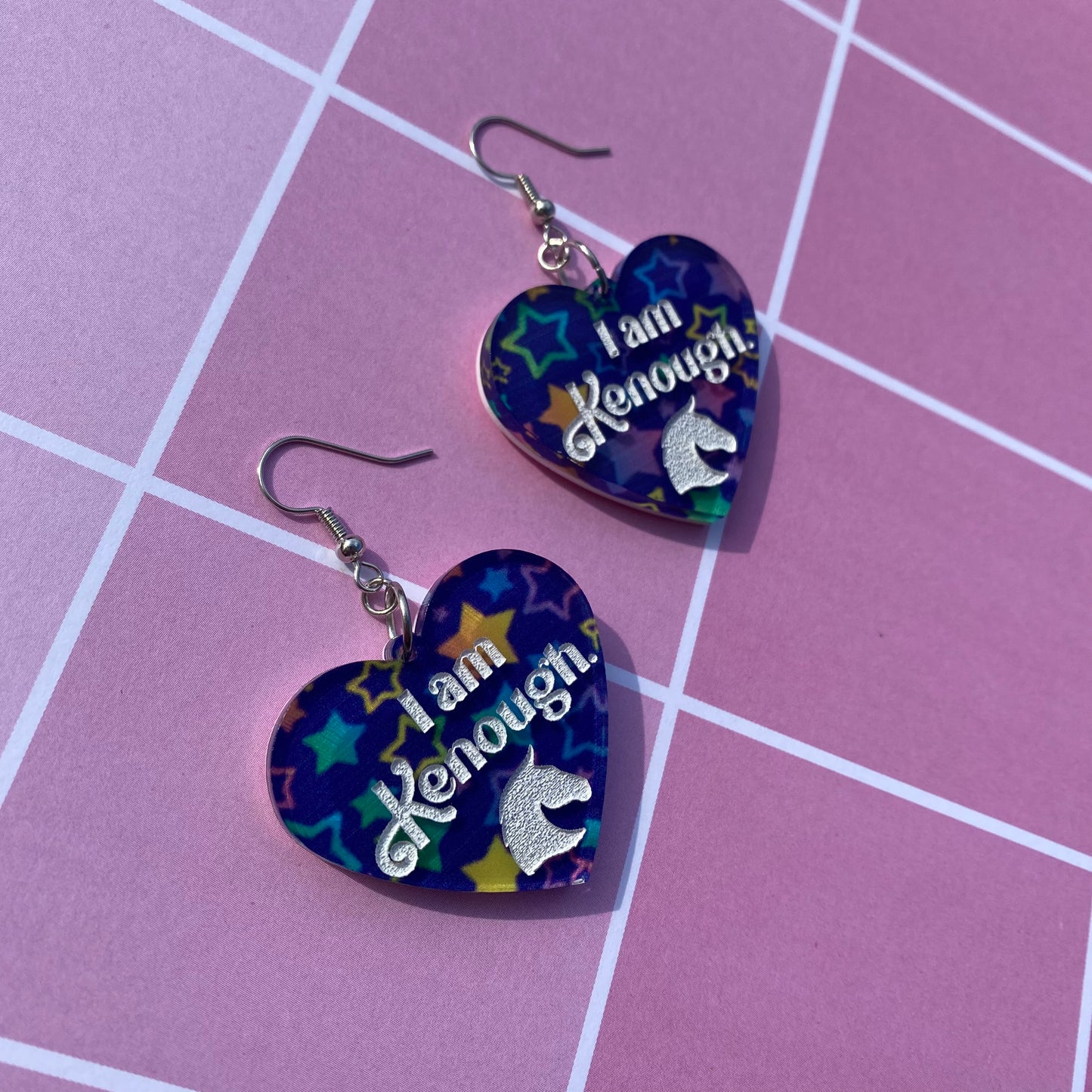 I am Kenough Star Acrylic Earrings