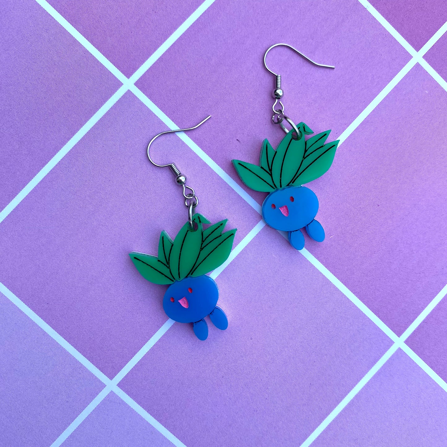 Oddish Small Acrylic Earrings
