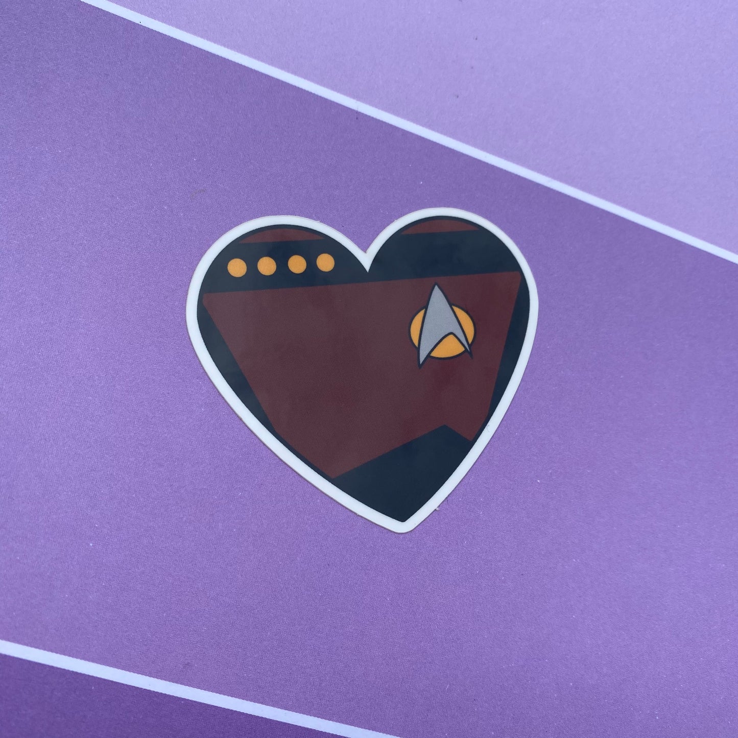 Captain Picard Uniform Heart 2.5” Vinyl Sticker