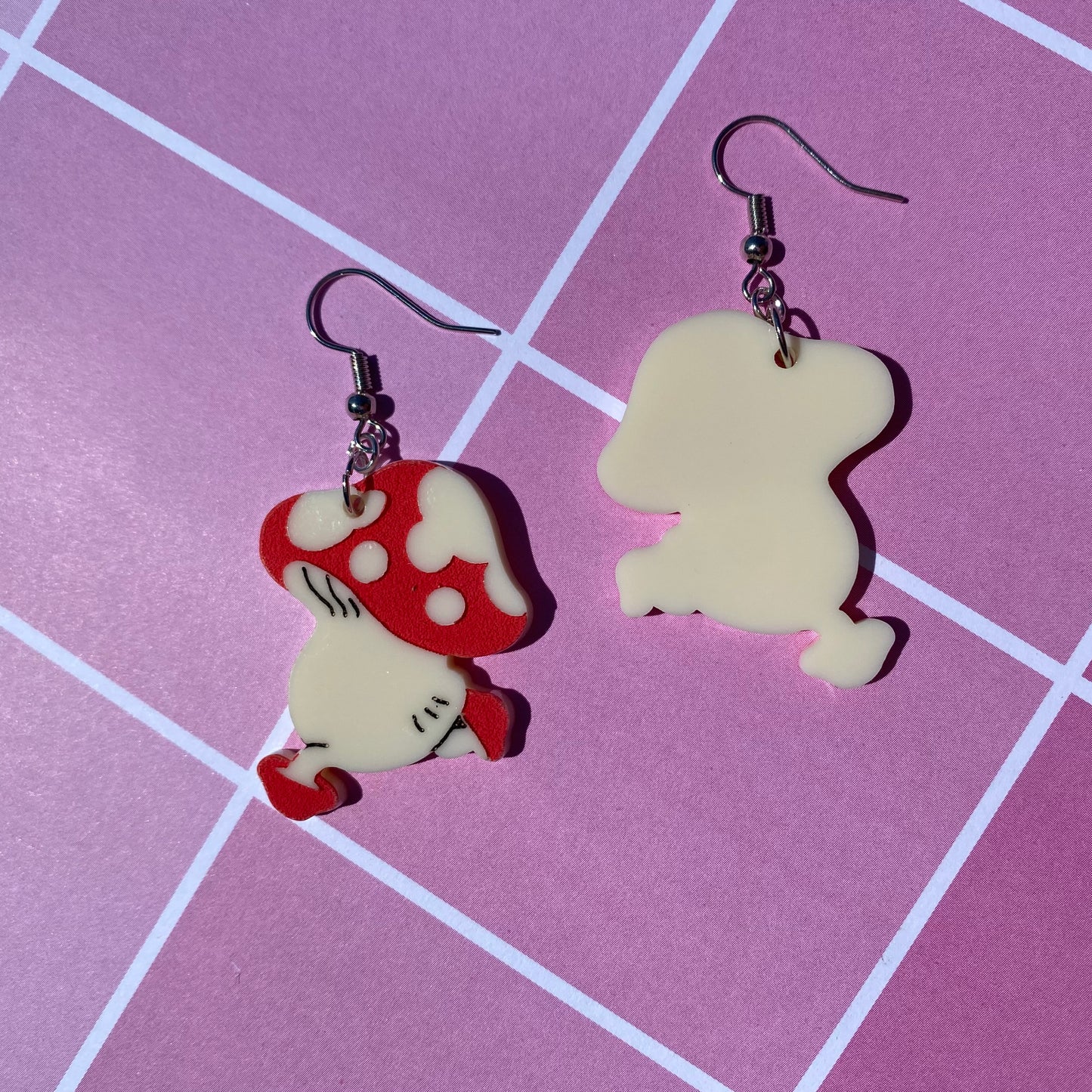 Walking Mushrooms Acrylic Earrings