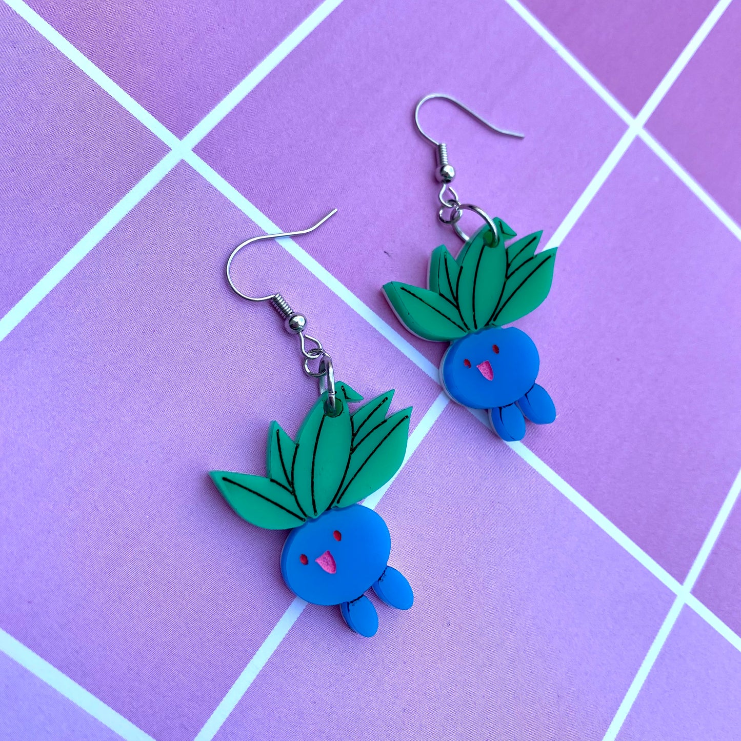 Oddish Small Acrylic Earrings