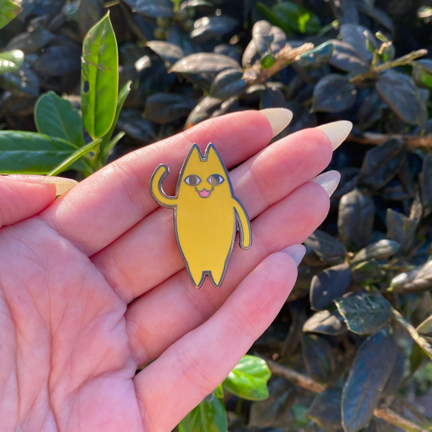 Yellow Father Cat Enamel Pin