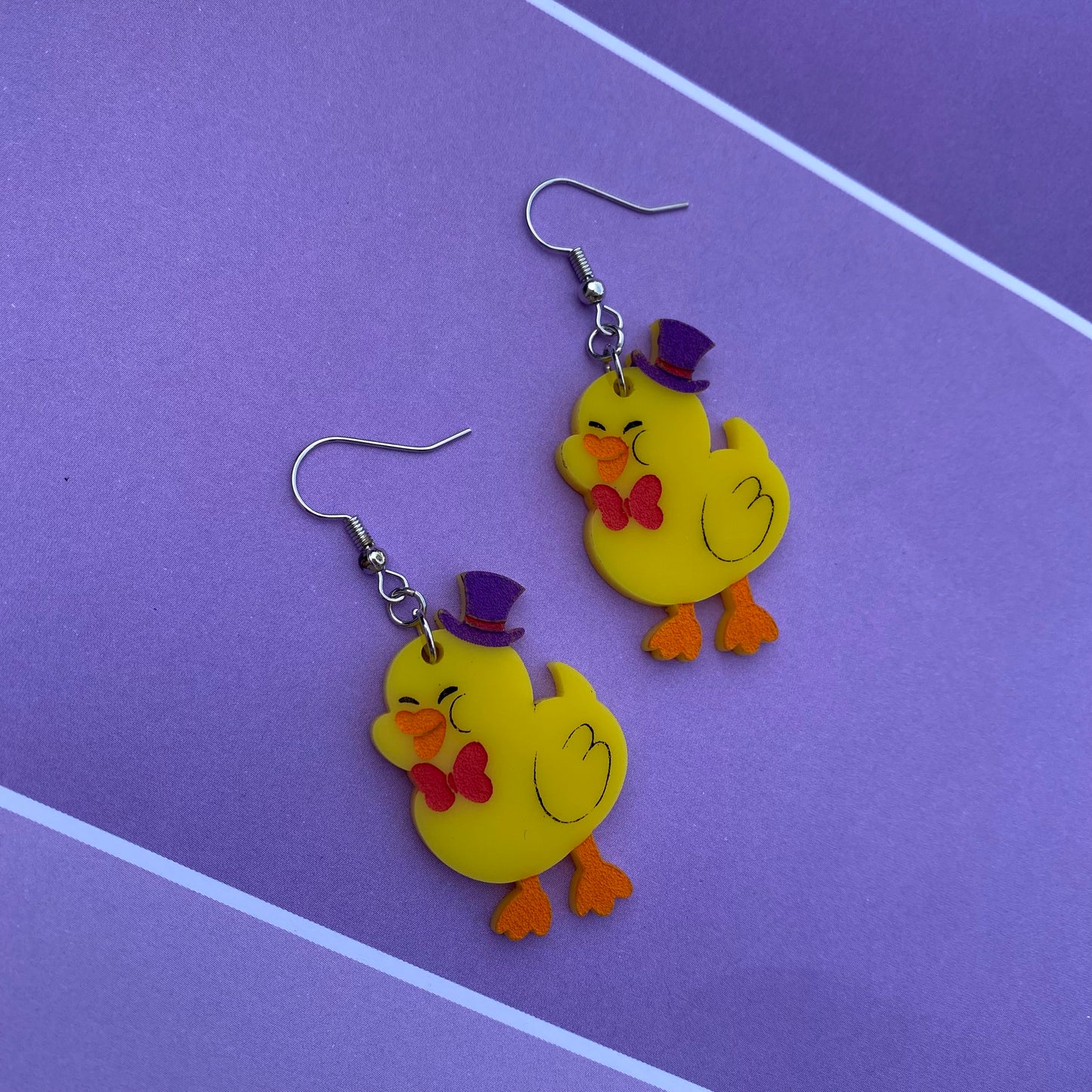 Hazbin Rubber Duck Acrylic Earrings