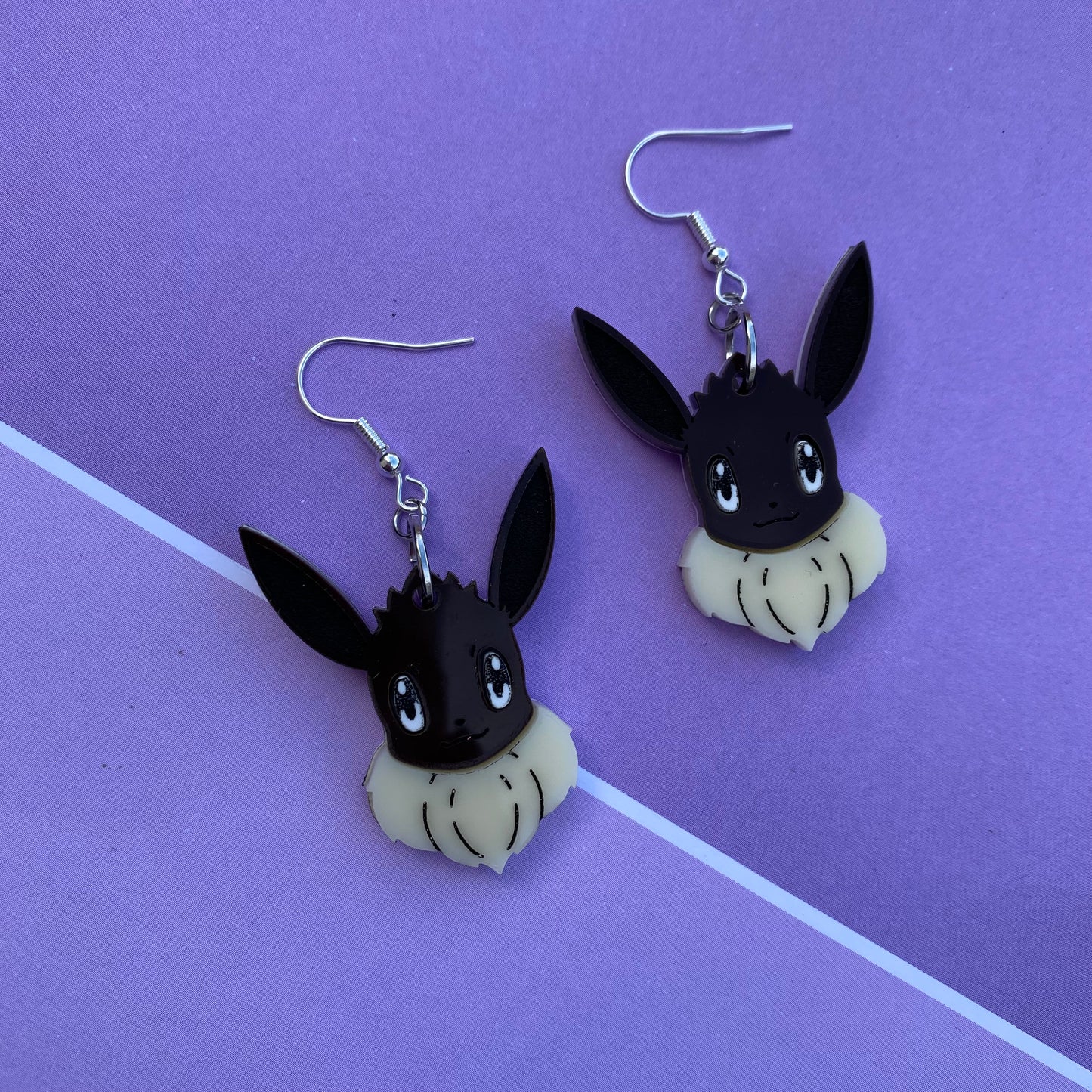 Eevee Chocolate Acrylic Earrings