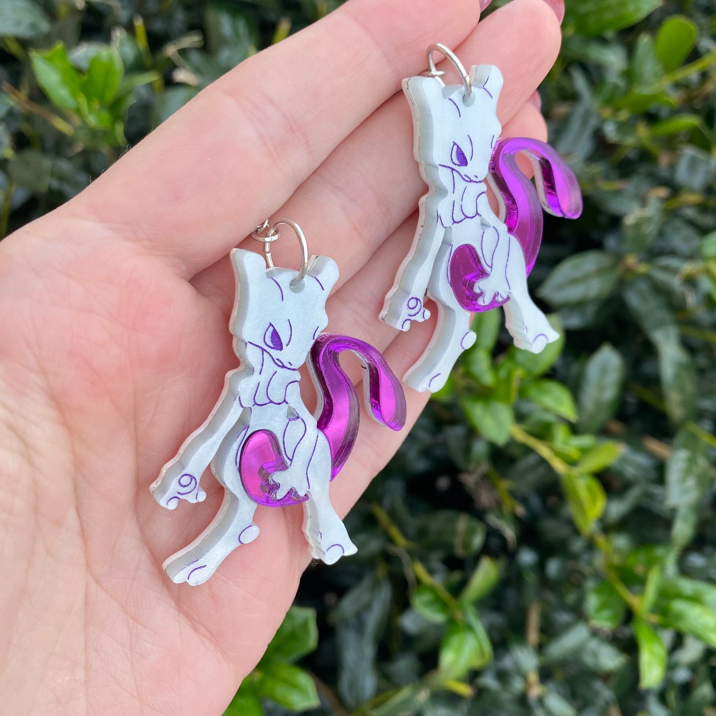 Mewtwo Acrylic Earrings