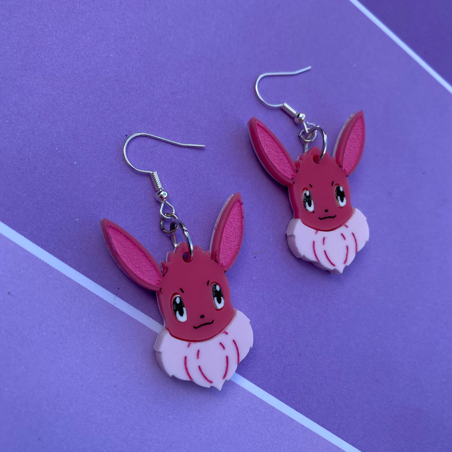 Eevee Strawberry Acrylic Earrings