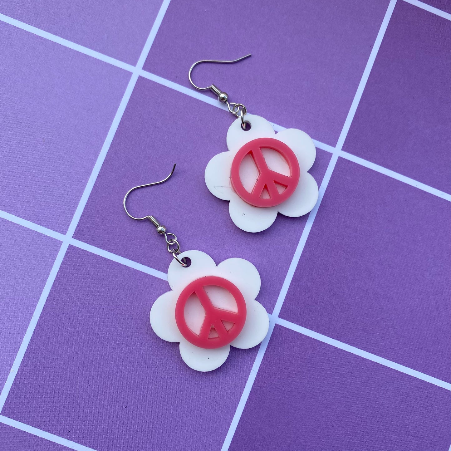 Flower Power Trio Acrylic Earrings