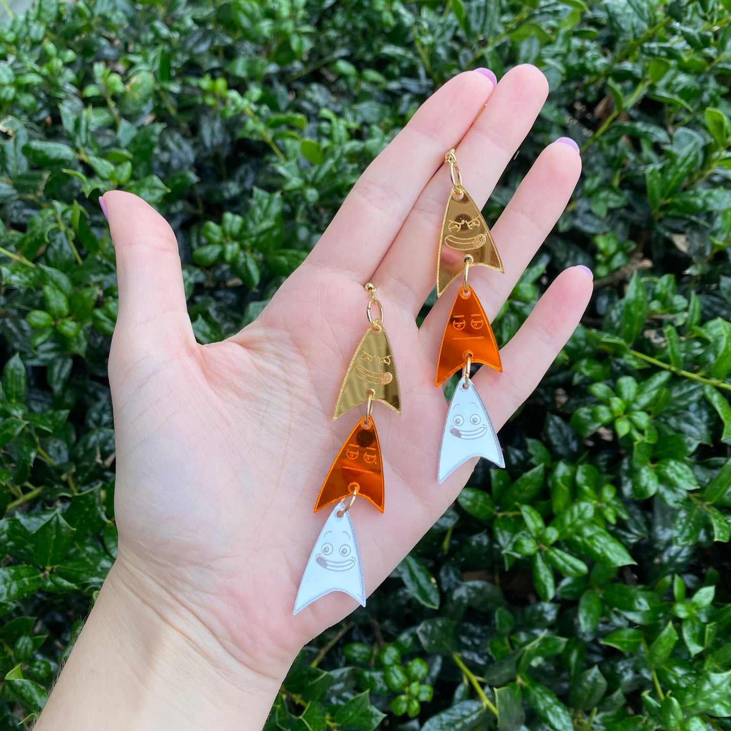 Badgey, Logicy, and Goodgey Acrylic Earrings
