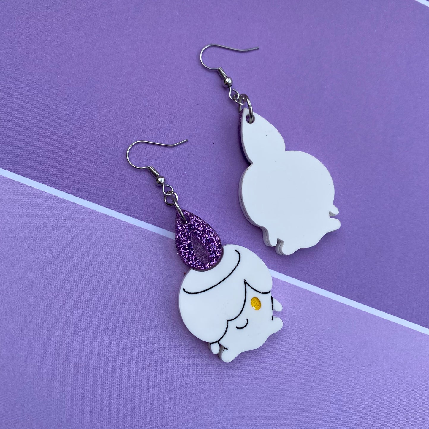 Litwick Glitter Flame Acrylic Earrings