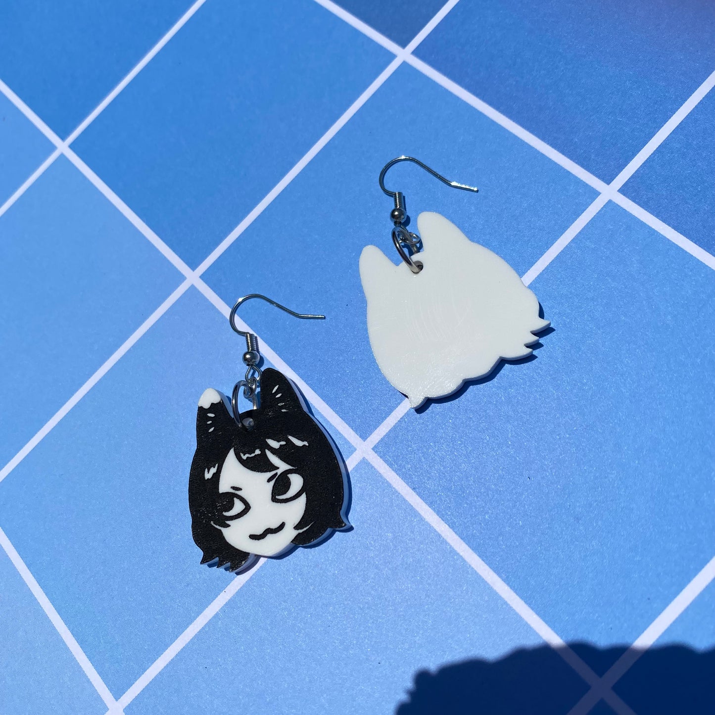 Picky Eater Cat Acrylic Earrings
