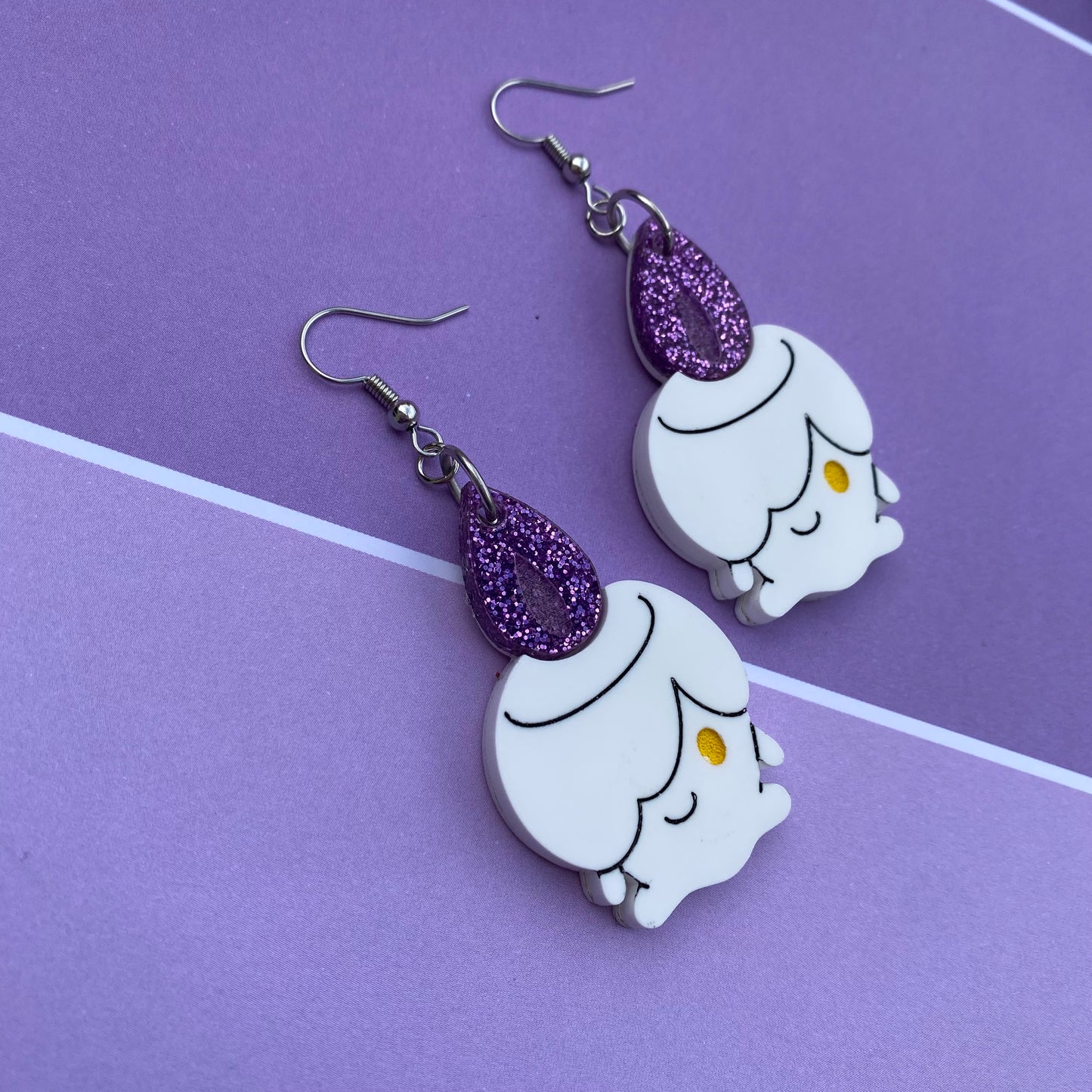Litwick Glitter Flame Acrylic Earrings