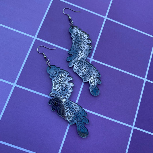 1,000-7 Centipede Acrylic Earrings
