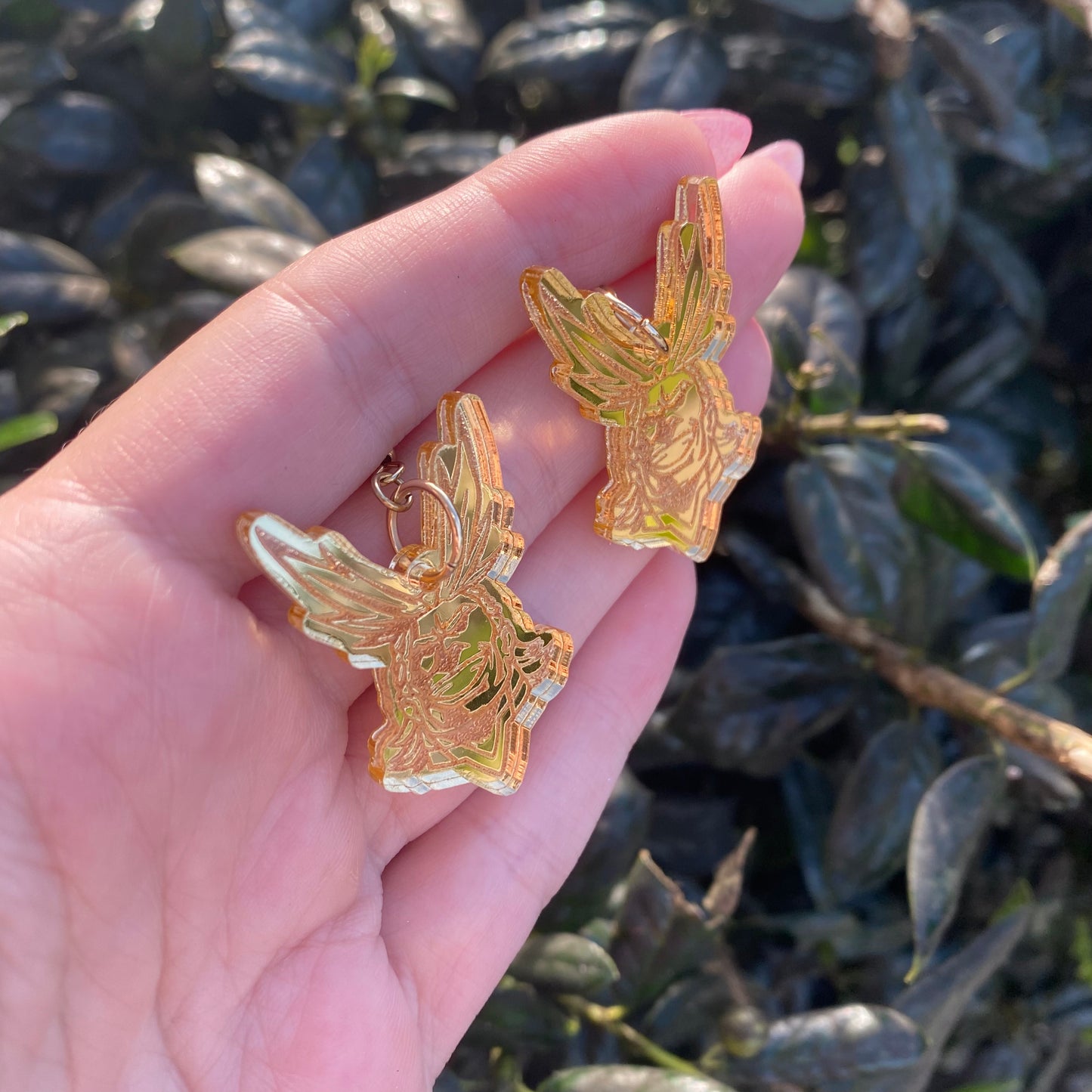 All Might Golden Acrylic Earrings