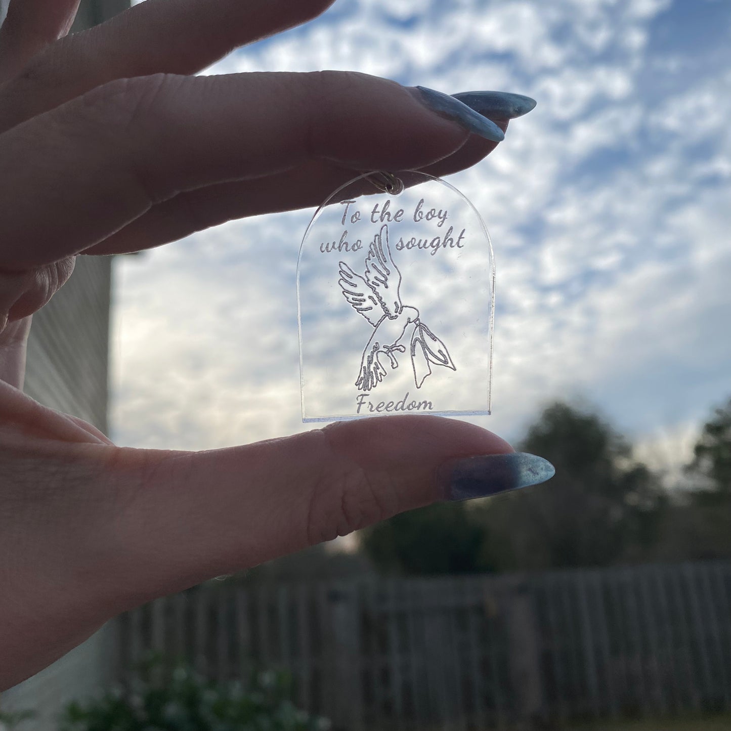 AOT For The Boy Who Sought Freedom Clear Acrylic Earrings