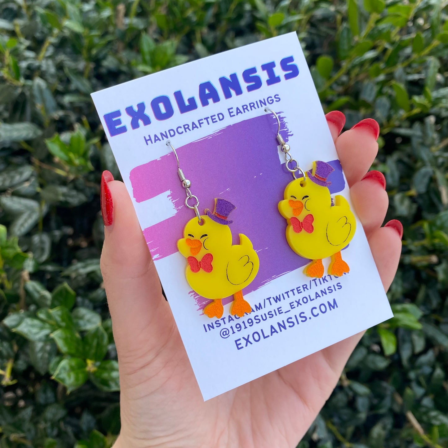 Hazbin Rubber Duck Acrylic Earrings