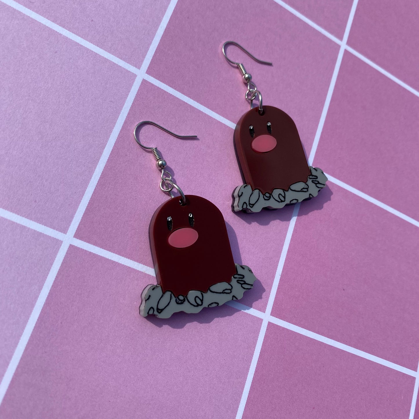Diglett Acrylic Earrings