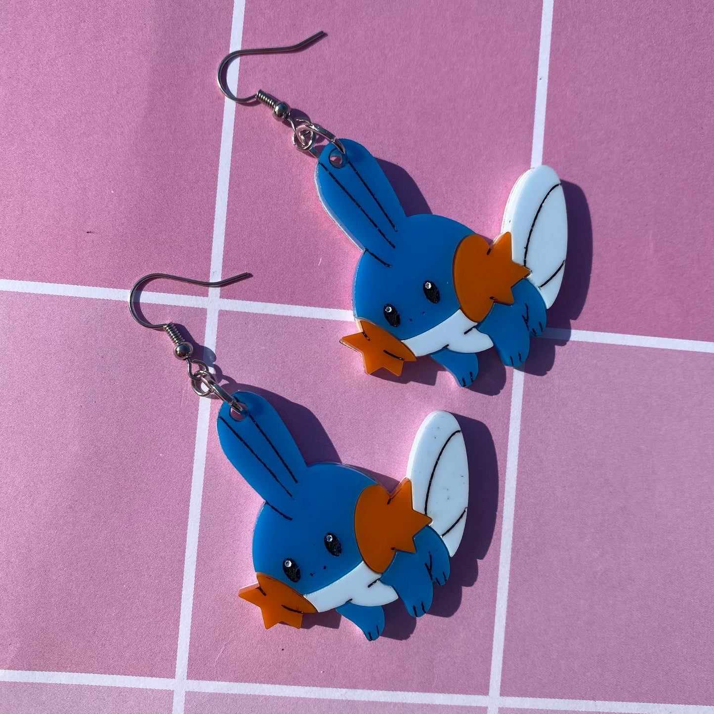 Mudkip Acrylic Earrings