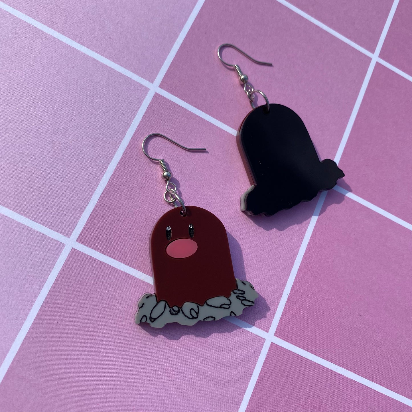 Diglett Acrylic Earrings
